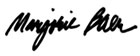 Marjorie's distinctive signature